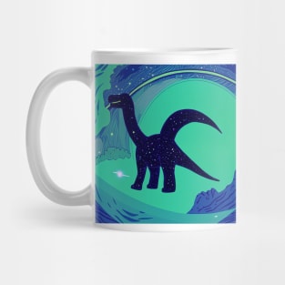 Space flying dinosaur Mug